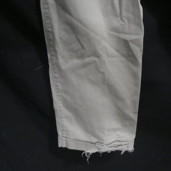 Men's Casual Chino Beige Pants| 36 x 30 | Rolled Bottom Hems - Picture 13 of 16